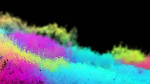 Animated Bright Landscape of Particles Stock Footage 199284868