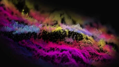 Animated Bright Landscape of Particles Stock Footage 211826685