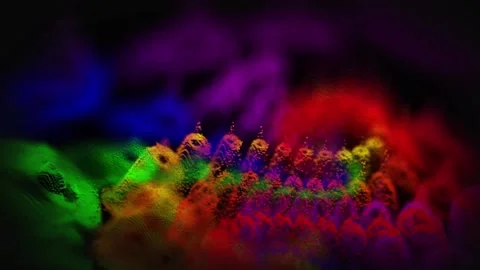 Animated Bright Landscape of Particles Stock Footage 211827347
