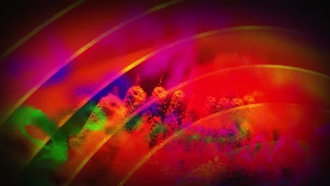 Animated Bright Landscape of Particles Stock Footage 211827349