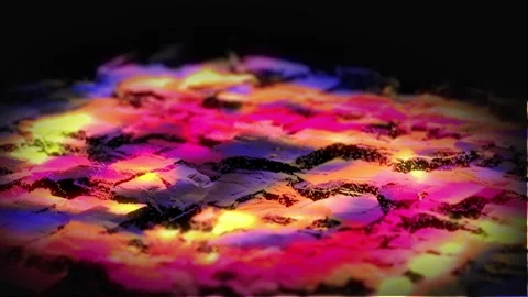 Animated Bright Landscape of Particles Stock Footage 211828248