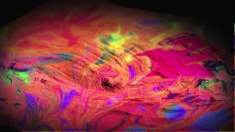 Animated Bright Landscape of Particles Stock Footage 211828264