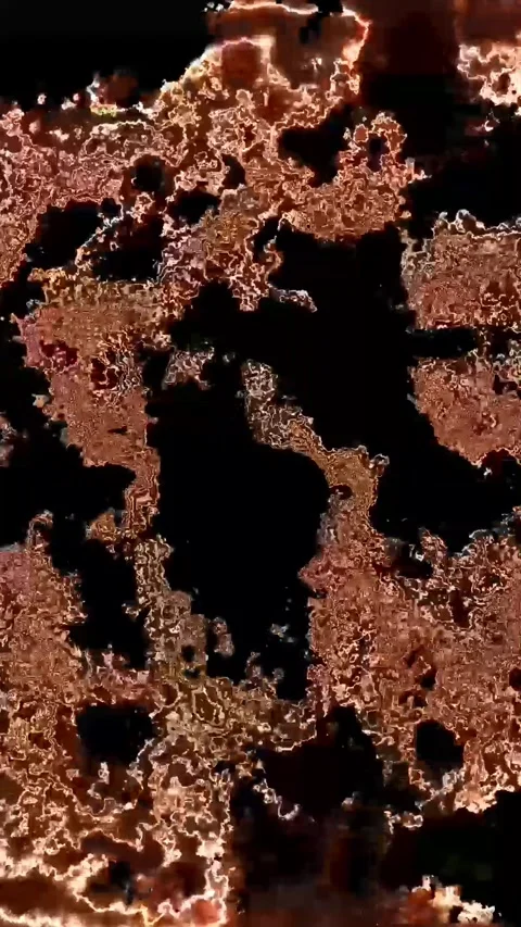 Animated brown orange lava flow molten fire motion graphics vertical video... Stock Footage 344286378