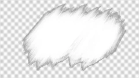 Animated brush spot, abstract white stain on alpha background Stock Footage 233983872