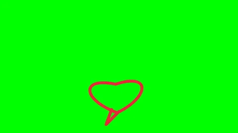 Animated Bubble Red Heart Speech Green Screen Motion Overlay Stock-Footage 347447576