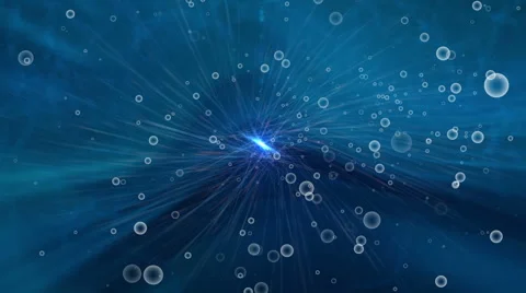 Animated bubbles against animated blue background Stock Footage 47776630