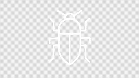 Animated bug white icon Stock Footage 276458346