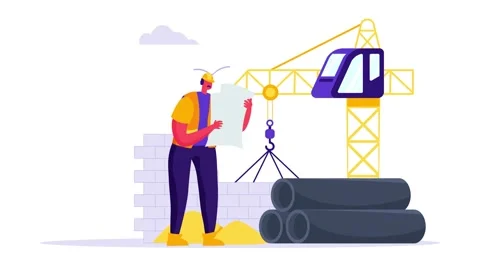 Animated Building Construction Scene 4K Stock-Footage 171800128