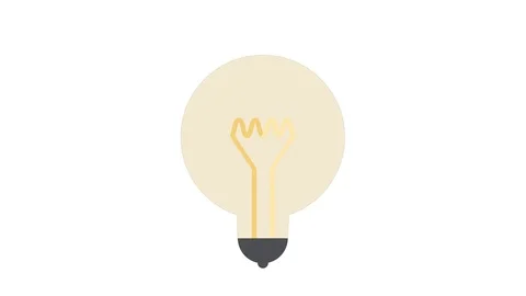Animated Bulb Icon Stock Footage 79053797