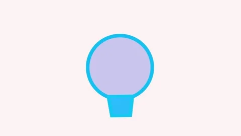 Animated bulb icon for motion design. Perfect for ui/ux, startup ideas, edu.. Stock Footage 309016805