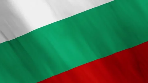 Animated Bulgaria Flag Waving in the Wind Stock Footage 168414127