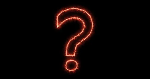 Animated Burning Question Mark  - 4k Stock Footage 285695849