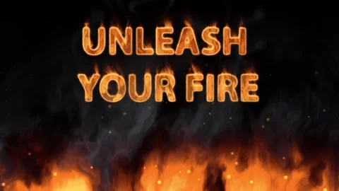 Animated Burning Text Unleash Your Fire with Smoke and Embers Stock Footage 339524424