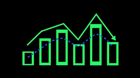 Animated Business Bar Chart Graph Showing Steady Revenue Growth and Consist.. Видео 317641470