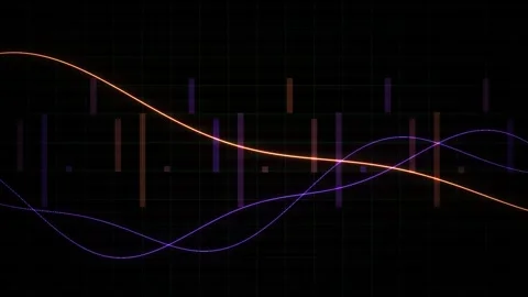 Animated business data graph waves. Stock Footage 335104413
