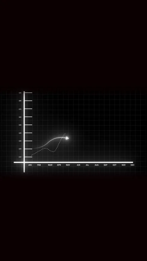 Animated business data visualization dark background vertical video. Techno.. Stock Footage 341612267