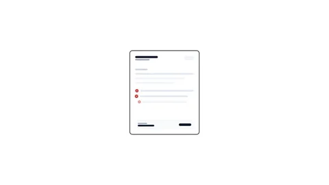 Animated business document receiving a red rejected stamp. 4K Vídeo Stock 341694280
