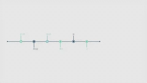 Animated business infographic element - six-step horizontal timeline Stock Footage 322123822