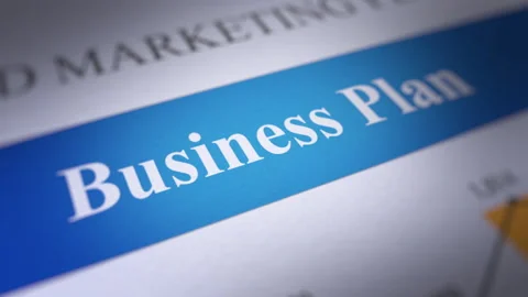 Animated Business Plan Strategy with Bar Chart Document Stock Footage 219230821