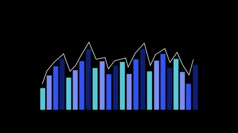 Animated Business Report Graph Chart with Data Analytics Visualization Vidéo 315767124