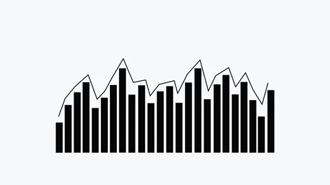 Animated Business Report Graph Chart with Data Analytics Visualization Video stock 315767187