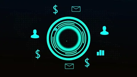 Animated Business Safety Grid: Secure Info Visualization Stock Footage 282577290