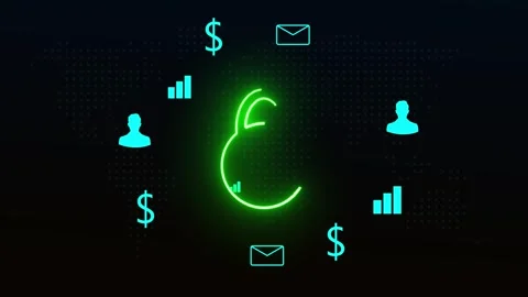 Animated Business Safety Grid: Secure Info Visualization Stock Footage 282577293