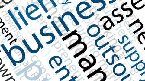 Animated Business Words Stock Footage 40428953
