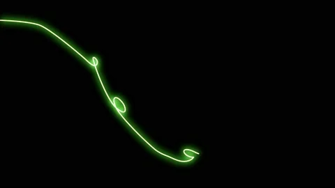 Animated butterfly neon elements effect, Light neon on black background with Video stock 165932113