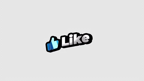 Animated Like Button and Text Graphic on Transparent Background Stock Footage 346450579