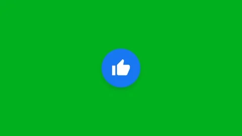 Animated Like Button Animation With Green Background Stock Footage 330975515