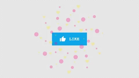 Animated Like Button Explosion Transparent Alpha Overlay Stock Footage 346070057