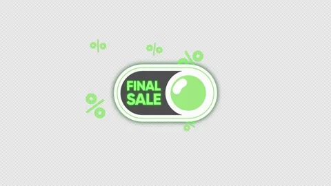 Animated button final sale Video stock 152121905