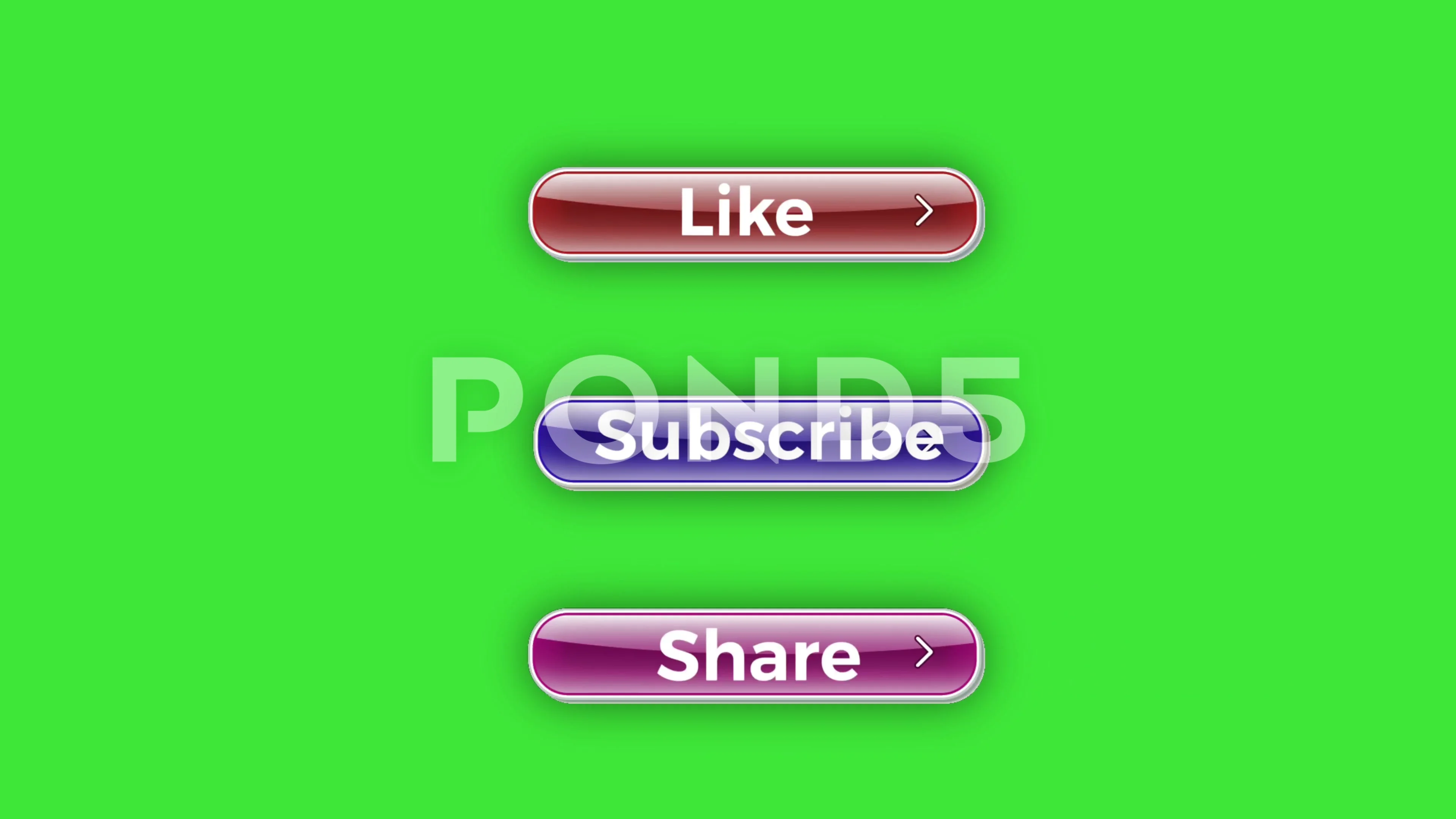 Animated Button Icon Like,Comment,Share,... | Stock Video | Pond5