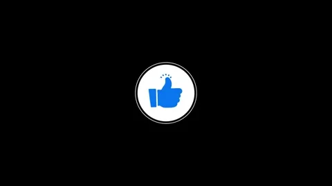 Animated like button icon with subtle pulse effect on a clean black backgroun Stock Footage 318363718
