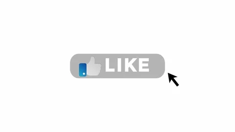 Animated like button on white background Stock Footage 280976256