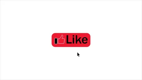 Animated like button on white background,Click on like button. Stock Footage 310595566