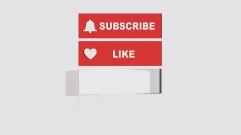 Animated buttons subscribe like share Stock Footage 346043462