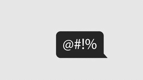 Animated bw bad words bubble Stock Footage 238463048
