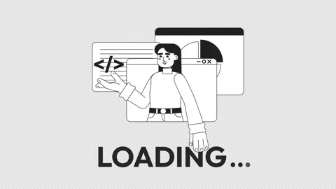 Animated bw building website loader Stock-Footage 238003688