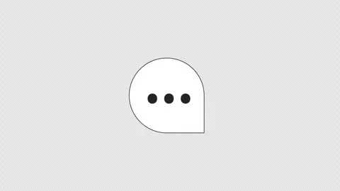 Animated bw chat bubble Stock Footage 240705485