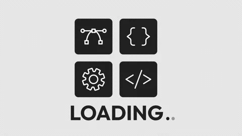 Animated bw web dev buttons loader Stock-Footage 237438636