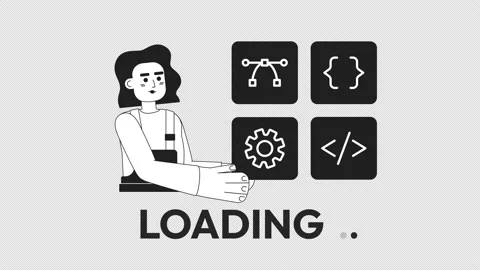 Animated bw website builder loader Stock-Footage 237537458