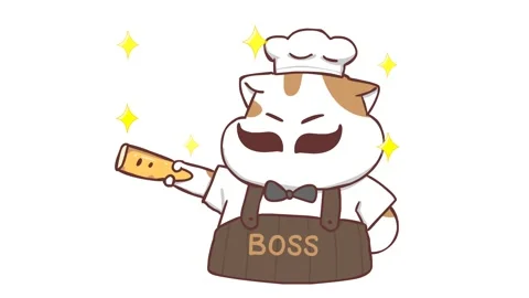 Animated Cafe Owner Holding Bread White Background Видео 282777804