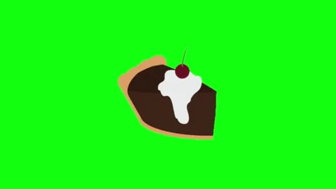 Animated Cake on Green Screen Chroma key background Video stock 336658479