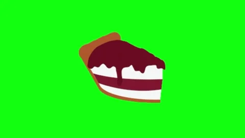 Animated Cake on Green Screen Chroma key background Stock Footage 336658484
