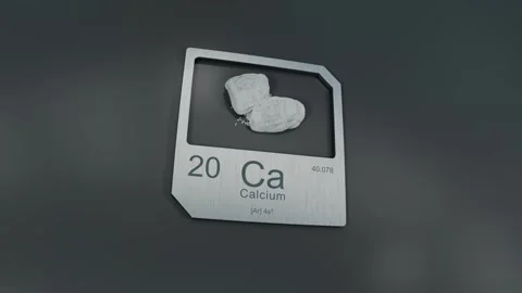 Animated Calcium Specimen with Periodic Data Stock Footage 297032089
