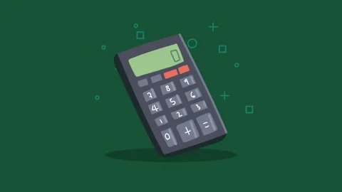 Animated calculator device icon displaying dynamic motion for financial tec.. Stock Footage 339115556