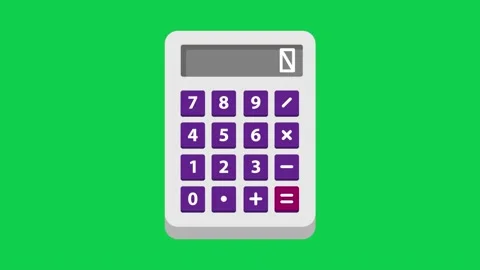 Animated calculator on green screen ideal for finance math and education Stock Footage 309102004