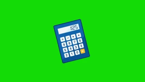Animated calculator green screen overlay Vídeo Stock 336658501